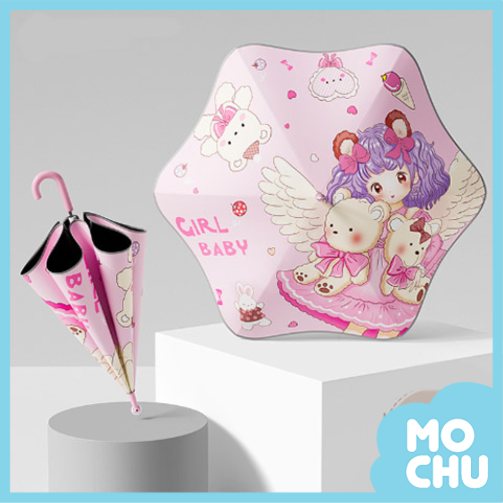 天使公主晴雨兩用圓角雨傘