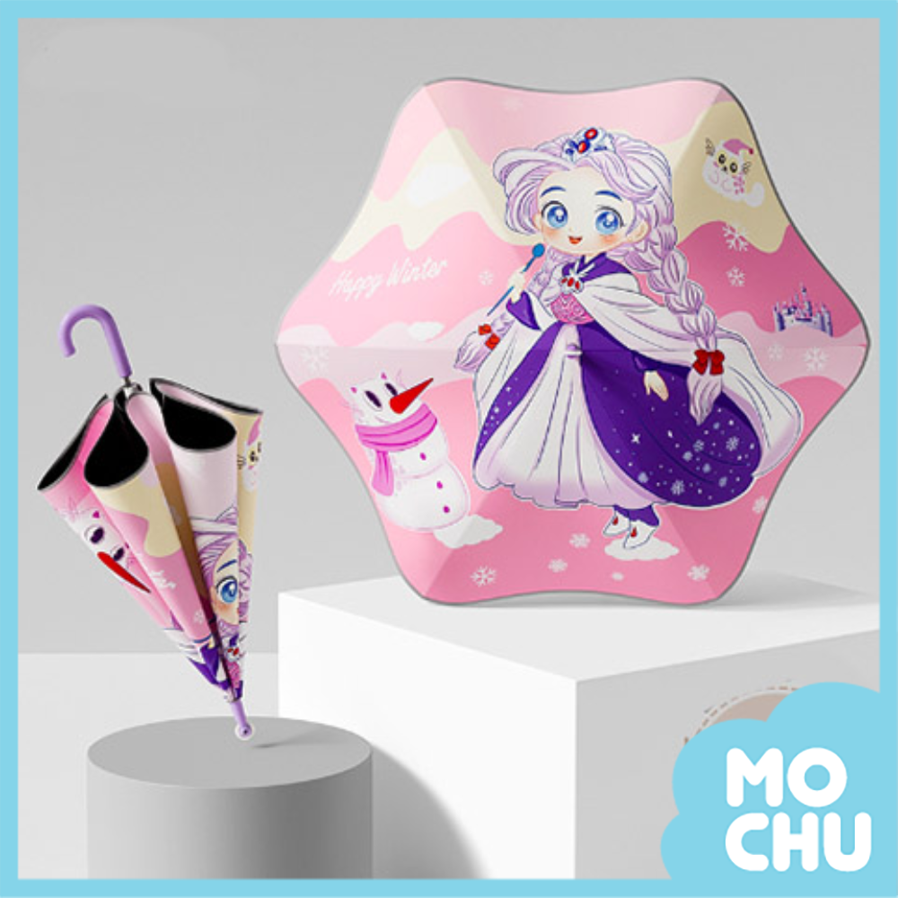 冰雪公主晴雨兩用圓角雨傘