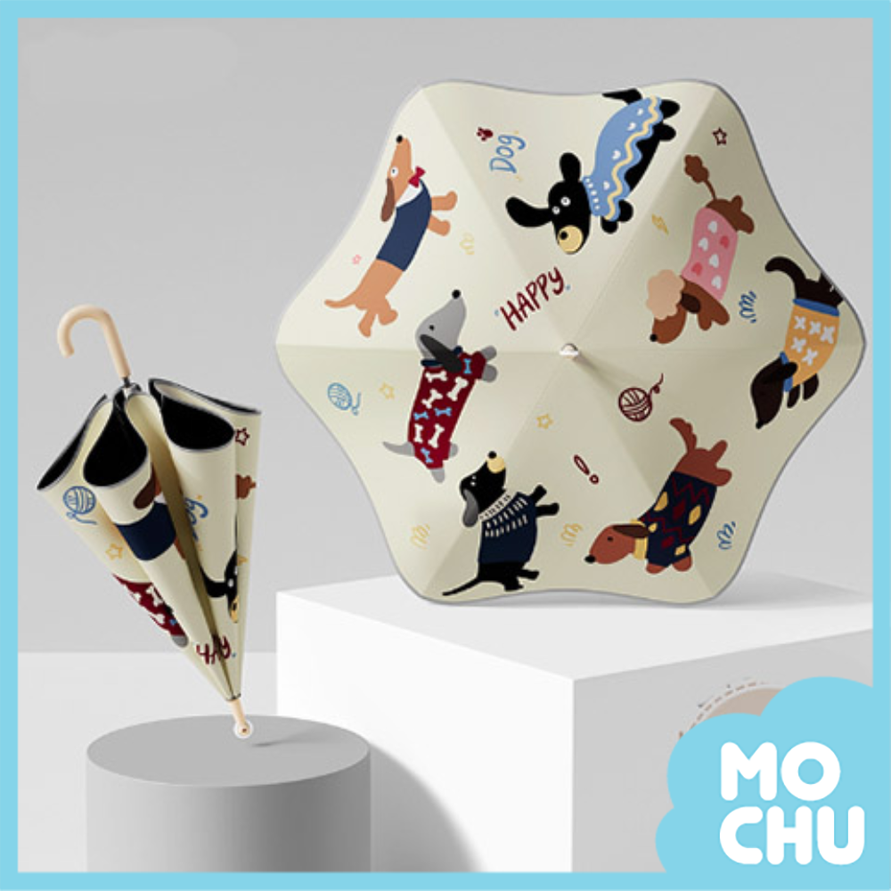 奶油臘腸晴雨兩用圓角雨傘