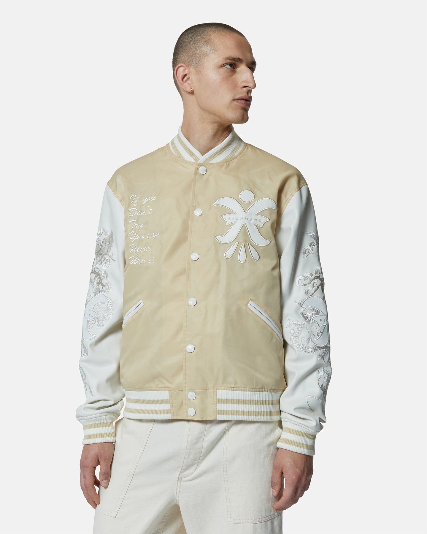 【RICHMOND X】個性緞面棒球外套