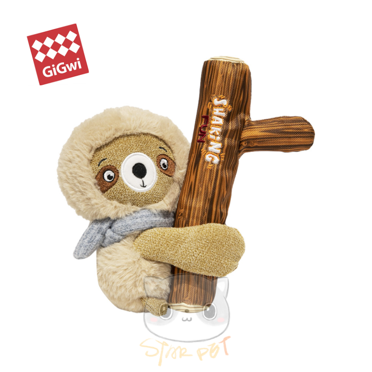 Gigwi Shaking Fun Series Sloth Dog Toy