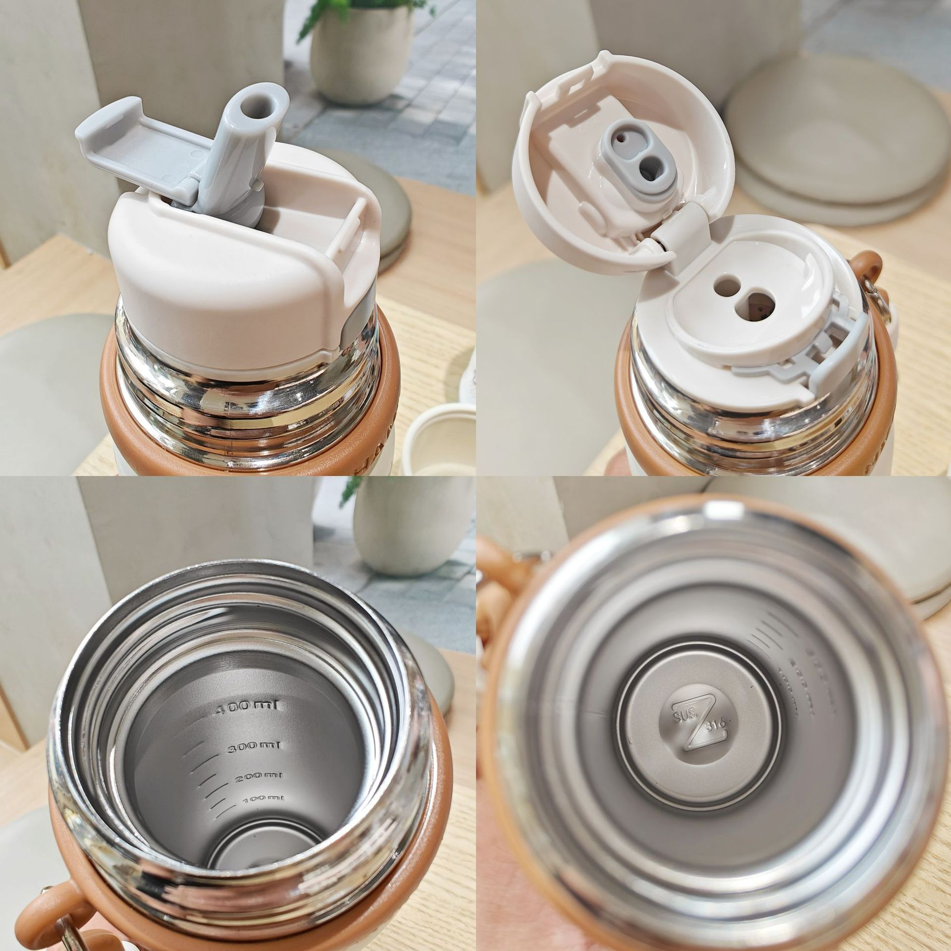 600ML Korean Dopamine Style Stainless Steel Tumbler with Lid & Strap