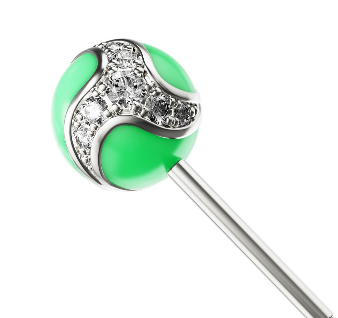 Budahood 綠色龍珠耳環(對)