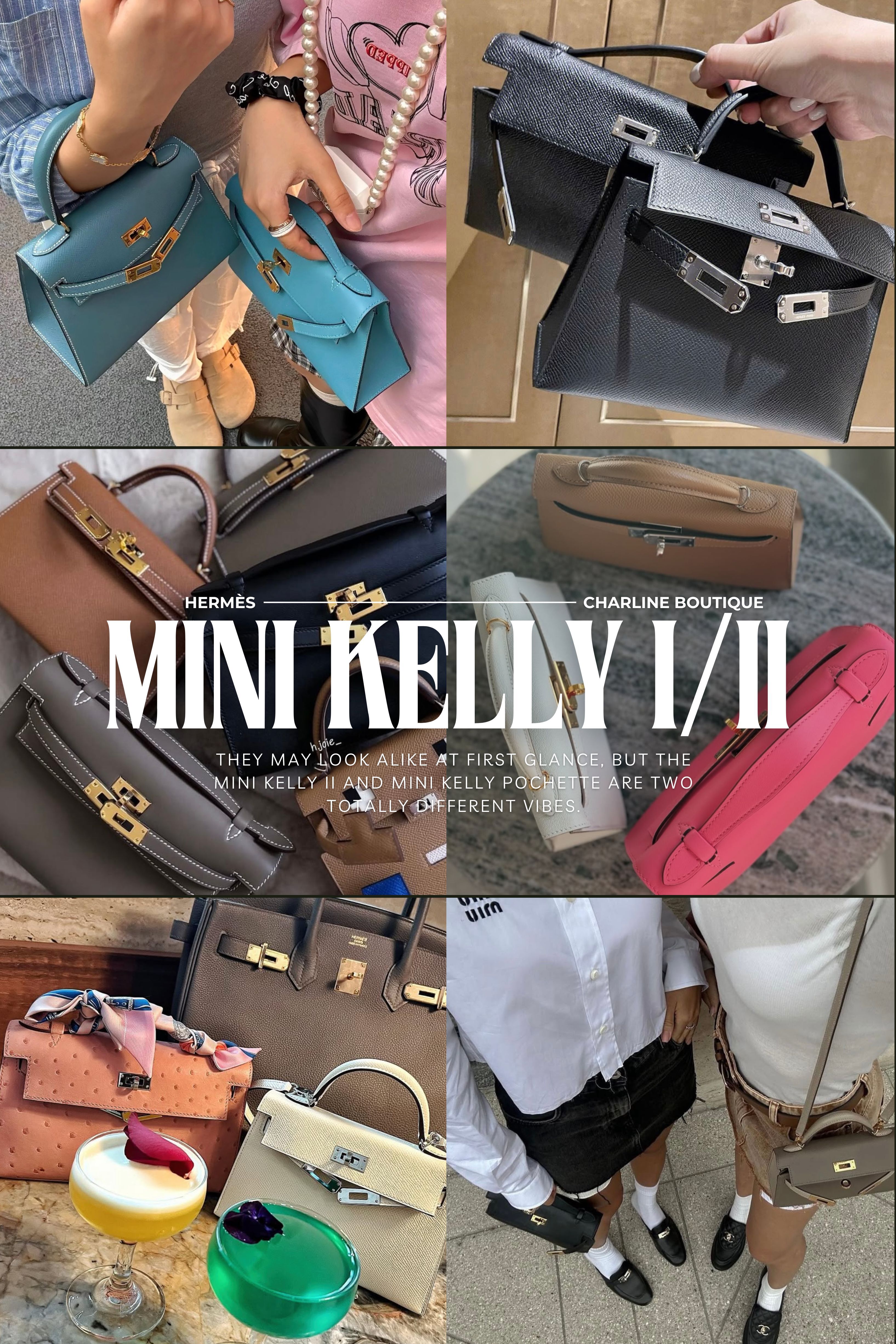 看完以上個別介紹後，就讓我們一起來看看有哪些常見 Q&A 吧!  Q1：Mini Kelly Pochette 和 Mini Kelly II 容量差在哪？  A：容量上有明顯差異。  Mini Kelly Pochette 因為包型較寬扁、開口較大，加上無肩帶設計，容量相對寬敞。而 Mini Kelly II 雖然加上可斜背的肩帶設計，更貼合近年「胸前小包」的流行趨勢，但內部空間因結構較為硬挺與縫線外露，實際容量略小。    Q2：Kelly Pochette（一代）現在還值得收藏嗎？  A：值得，尤其對喜愛復古風格的藏家來說。  Mini Kelly 一代如果保存狀況良好，極具收藏價值。由於產量稀少、風格復古，目前市面上已難尋全新品，因此深受喜歡稀有款與經典設計的愛馬仕玩家青睞，是名副其實的夢幻逸品。    Q3：兩款 Mini Kelly 的皮革與設計風格有什麼不同？  A：Pochette 偏柔美、Mini Kelly II 偏俐落。  Mini Kelly Pochette：多選用 Swift 或馬鞍皮，皮革光澤感強、手感滑順，圓角與柔軟包身展現女性優雅氣質。  Mini Kelly II：採 Sellier 外縫線，線條銳利，包型挺拔。皮革多見 Epsom（輕盈、硬挺）與 Chevre（耐用、紋理細緻），整體風格幹練有型。    Q4：哪一款比較容易入手？  A：理論上 Pochette 配貨門檻較低，但實際難度不分上下。  Mini Kelly Pochette 雖非經典手提款，但因搭配宴會、日常皆宜，熱門色依舊搶手。而 Mini Kelly II 因具備肩背功能，更符合日常實用需求，需求更強，實際入手難度極高。兩款皆屬「靠實力與運氣」的等級。    Q5：Mini Kelly II 為什麼那麼難買？  A：因為「可用又能升值」，兼具實用性與投資性。  Mini Kelly II 是少數可以肩背的愛馬仕迷你包，適合日常搭配，外型精緻又能突顯品味。加上稀少供應與高保值性，被譽為「最值得收藏的迷你包款」，因此即使有預算，也不一定買得到。   Q6：找代購買 Mini Kelly 比較好嗎？  A：若想節省時間與提升成功率，找專業代購是一條有效途徑。  官方專櫃配貨難、等待時間長，尤其熱門色與皮革經常一包難求。若透過信譽良好的精品代購，雖然價格相對較高，但可挑選現貨、確認品項細節、享有完整交易保障，更省去層層等待與不確定性。建議選擇經營多年、有實體口碑與透明品控流程的專業代購平台。