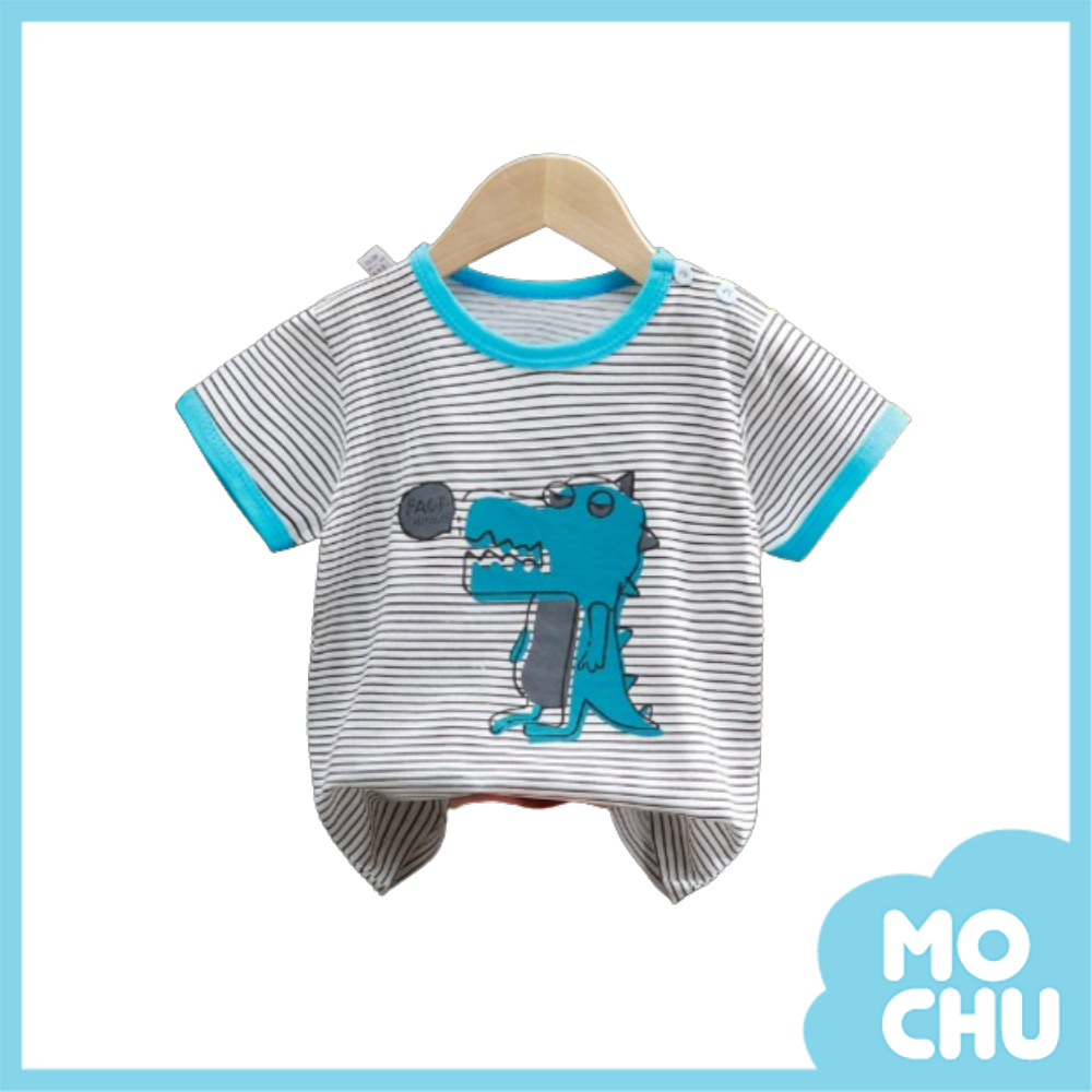 灰藍恐龍短袖上衣