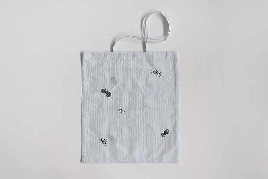 minä perhonen皆川明 - 肩背包 choucho / 蝴蝶 light blue / L