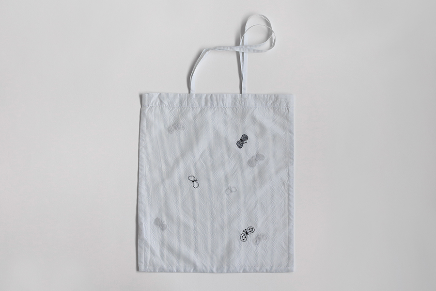 minä perhonen皆川明 - 肩背包 choucho / 蝴蝶 light blue / L