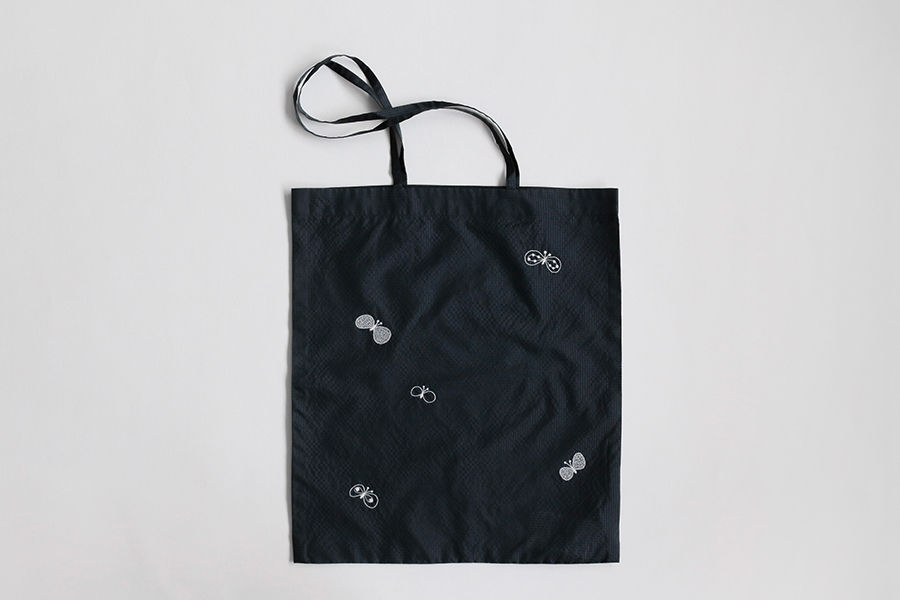 minä perhonen皆川明 - 肩背包 choucho / 蝴蝶 navy / L