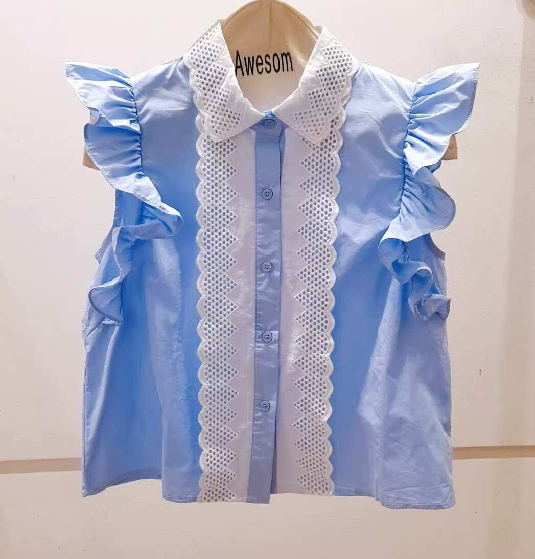 📢PM_K4178  ▶️網格無袖襯衫 👉B:96cm L:51cm👈