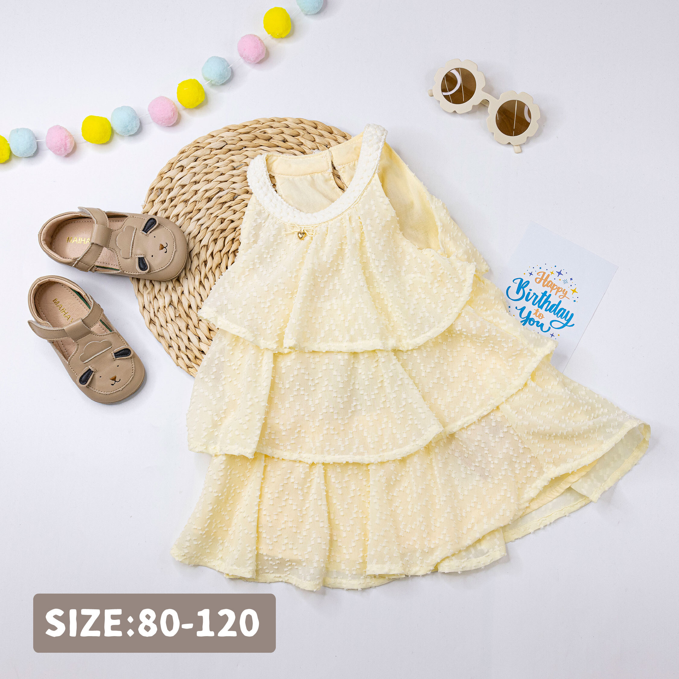 【H50584】質感愛心裝飾舒適削肩洋裝