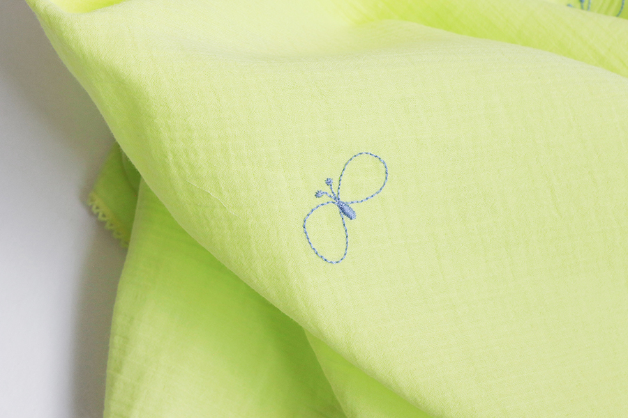 minä perhonen皆川明-手帕51×51 choucho/蝴蝶 yellow