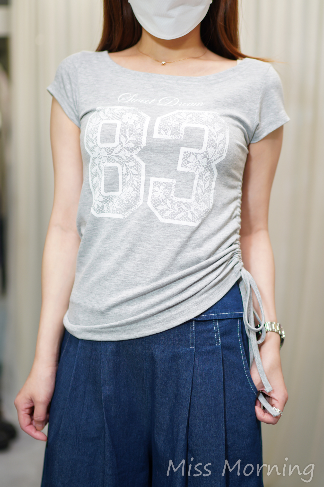 側束字母款靚棉tee(14648)