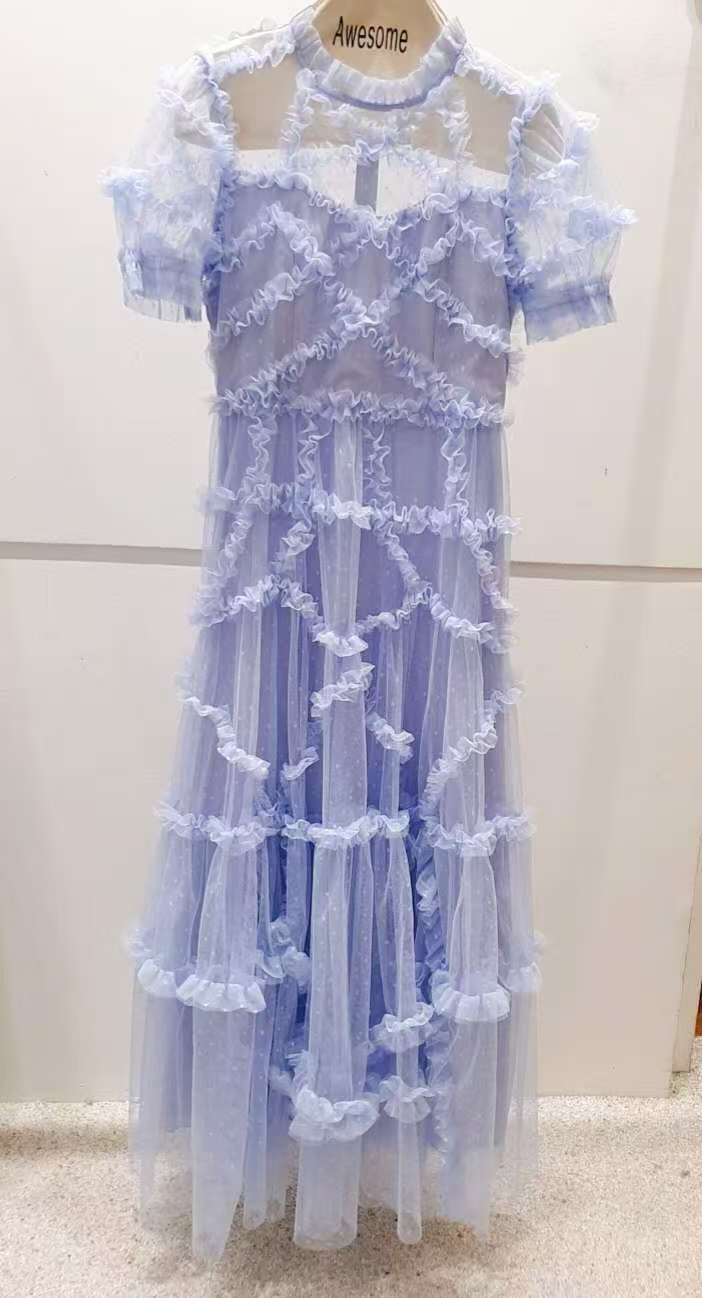 📢PM_K4190  ▶️木耳長洋裝 👉S(B:cm W:cm H:cm) M(B:cm W:cm H:cm) L:cm👈