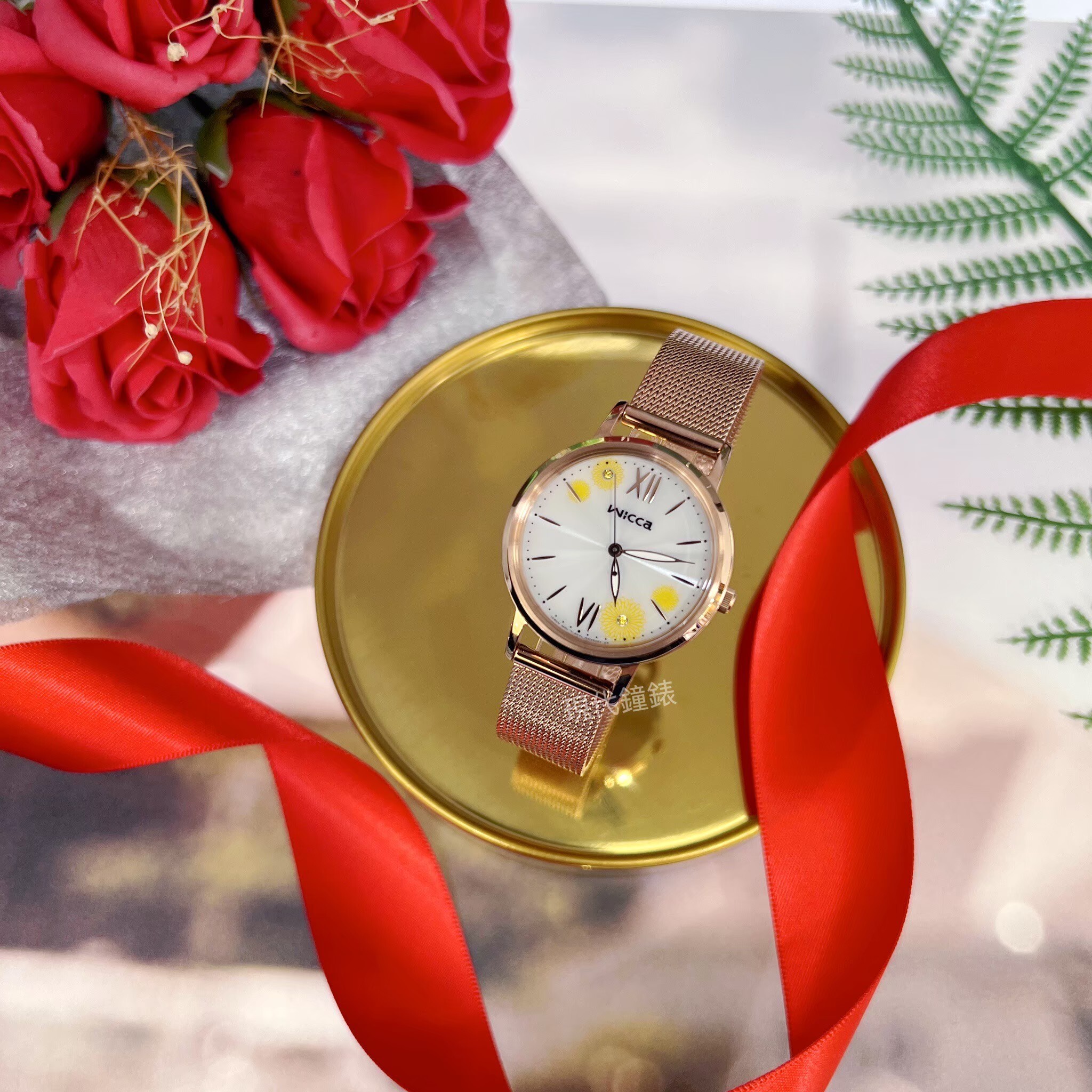 【CITIZEN 星辰】WICCA系列 雛菊花卉女錶 KP5-166-21 30.2mm 現代鐘錶