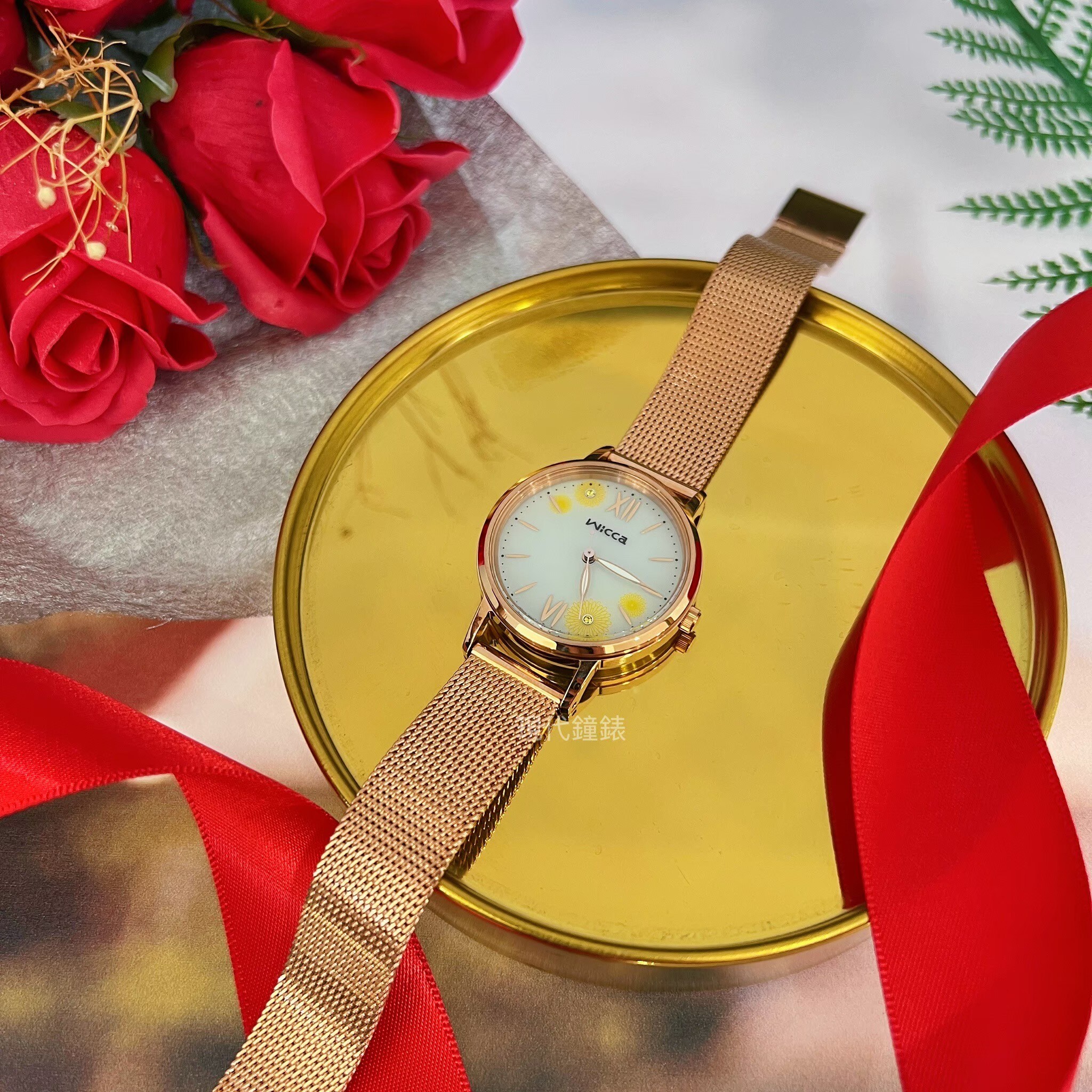 【CITIZEN 星辰】WICCA系列 雛菊花卉女錶 KP5-166-21 30.2mm 現代鐘錶