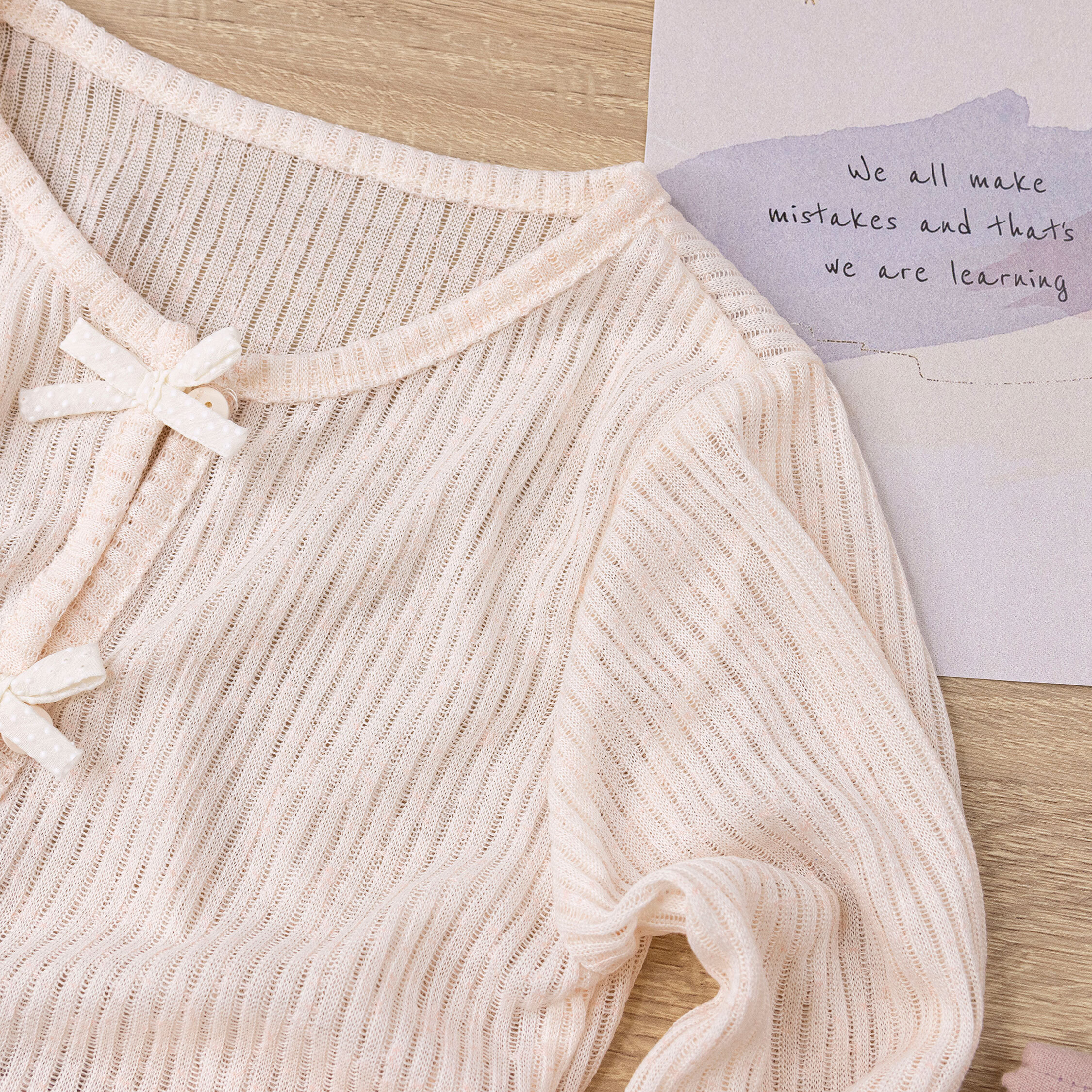 氣質點點蝴蝶結裝飾外套 (H50482)