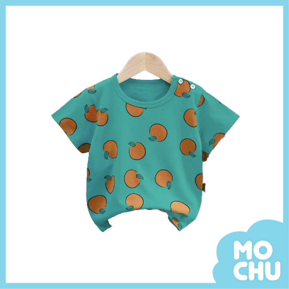 深綠果橙短袖上衣