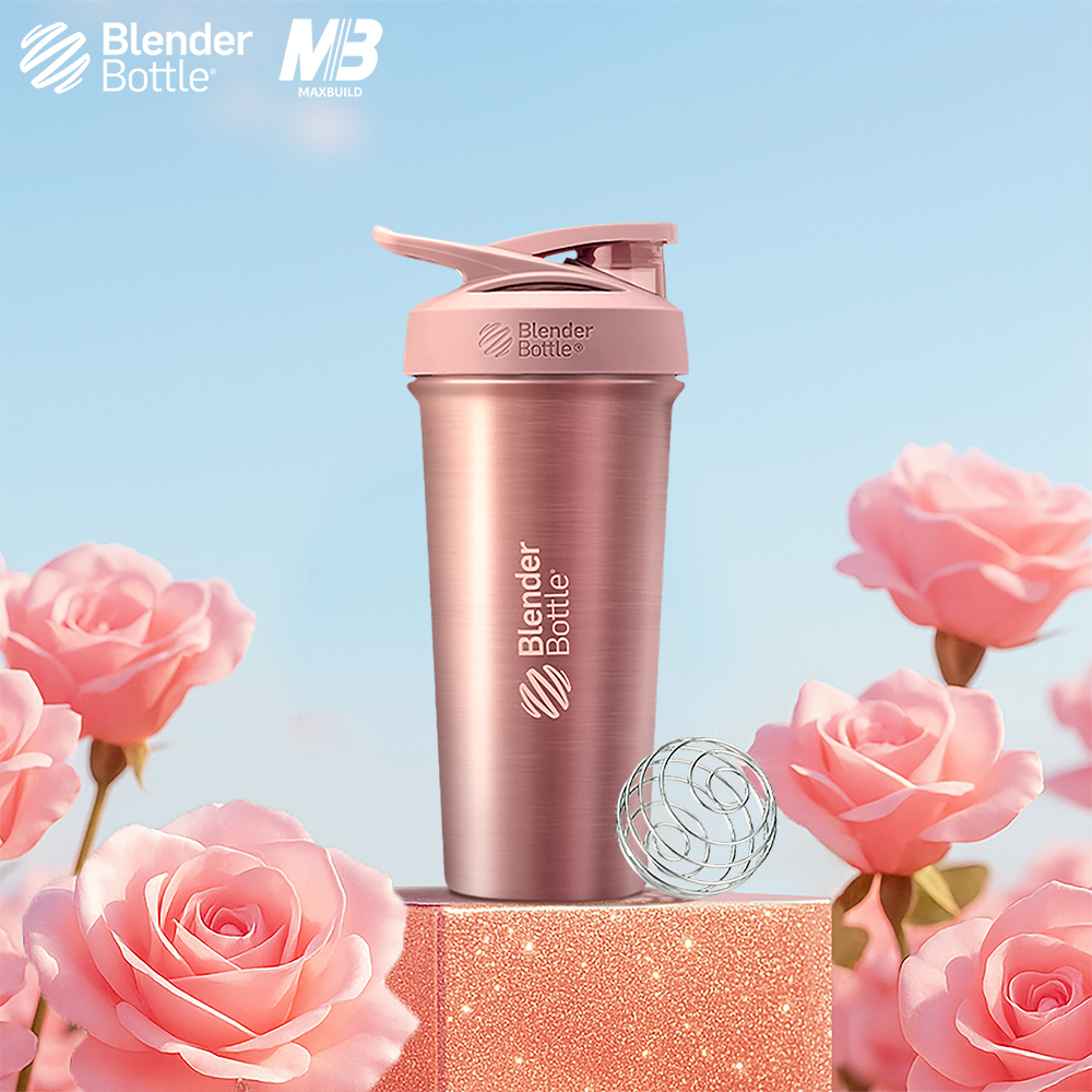 BlenderBottle®Sleek不鏽鋼｜25oz 搖搖杯｜霧金玫瑰2.0
