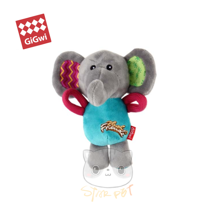 Gigwi Plush Friendz Series Elephant Dog Toy
