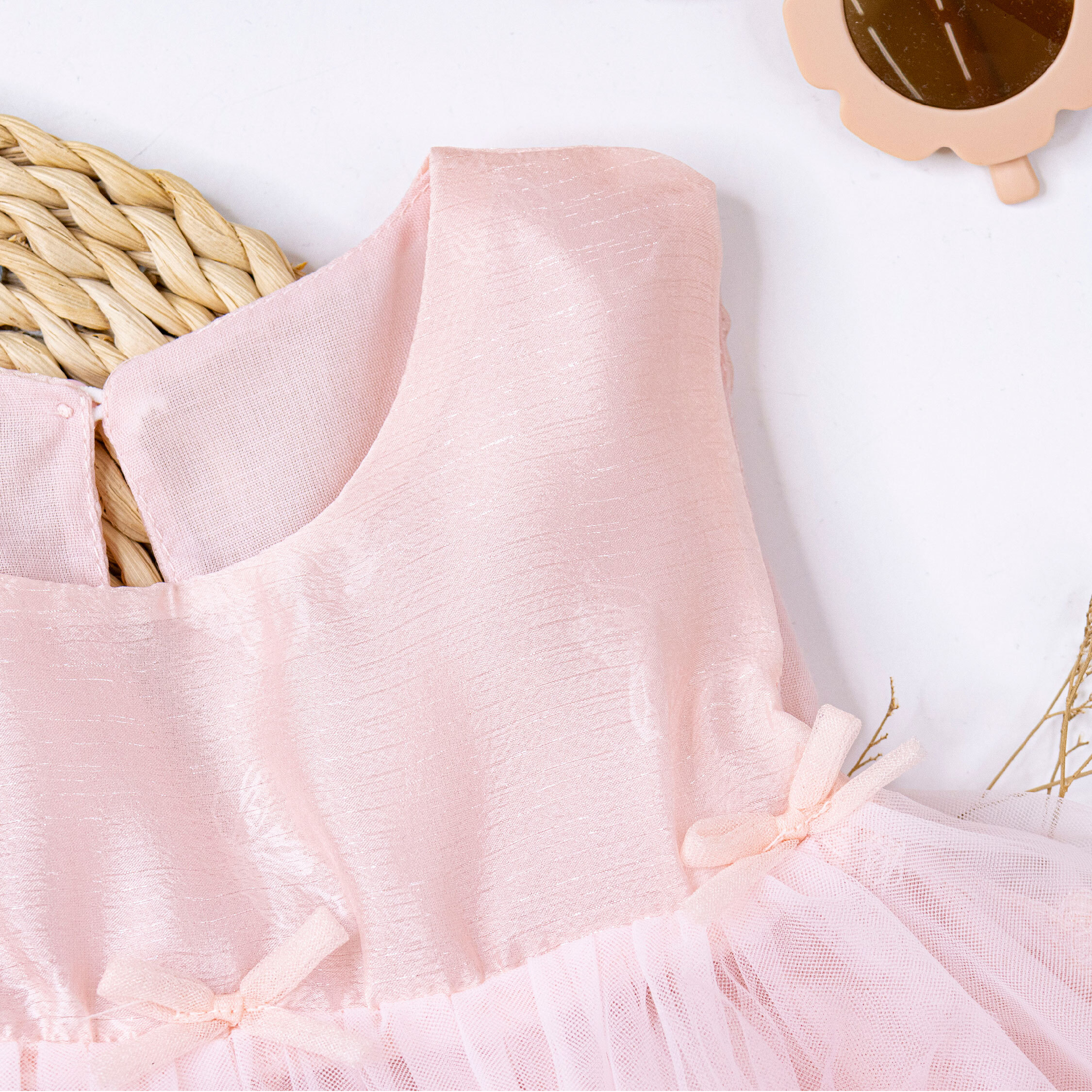 【H50581】幻影蝴蝶網紗花朵洋裝