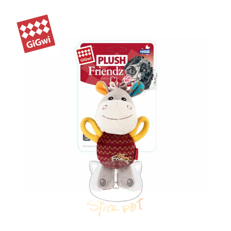 Gigwi Plush Friendz Series Donkey Dog Toy