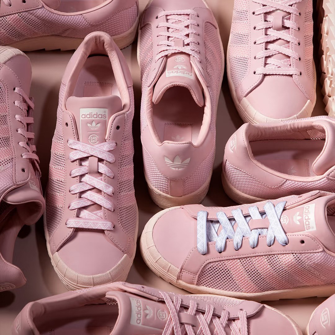 CLOT x adidas originals SUPERSTAR BREATHE PINK 粉紅呼吸 網眼 透氣  鋸齒 凝結集團 陳冠希 復古休閒鞋 JS0892