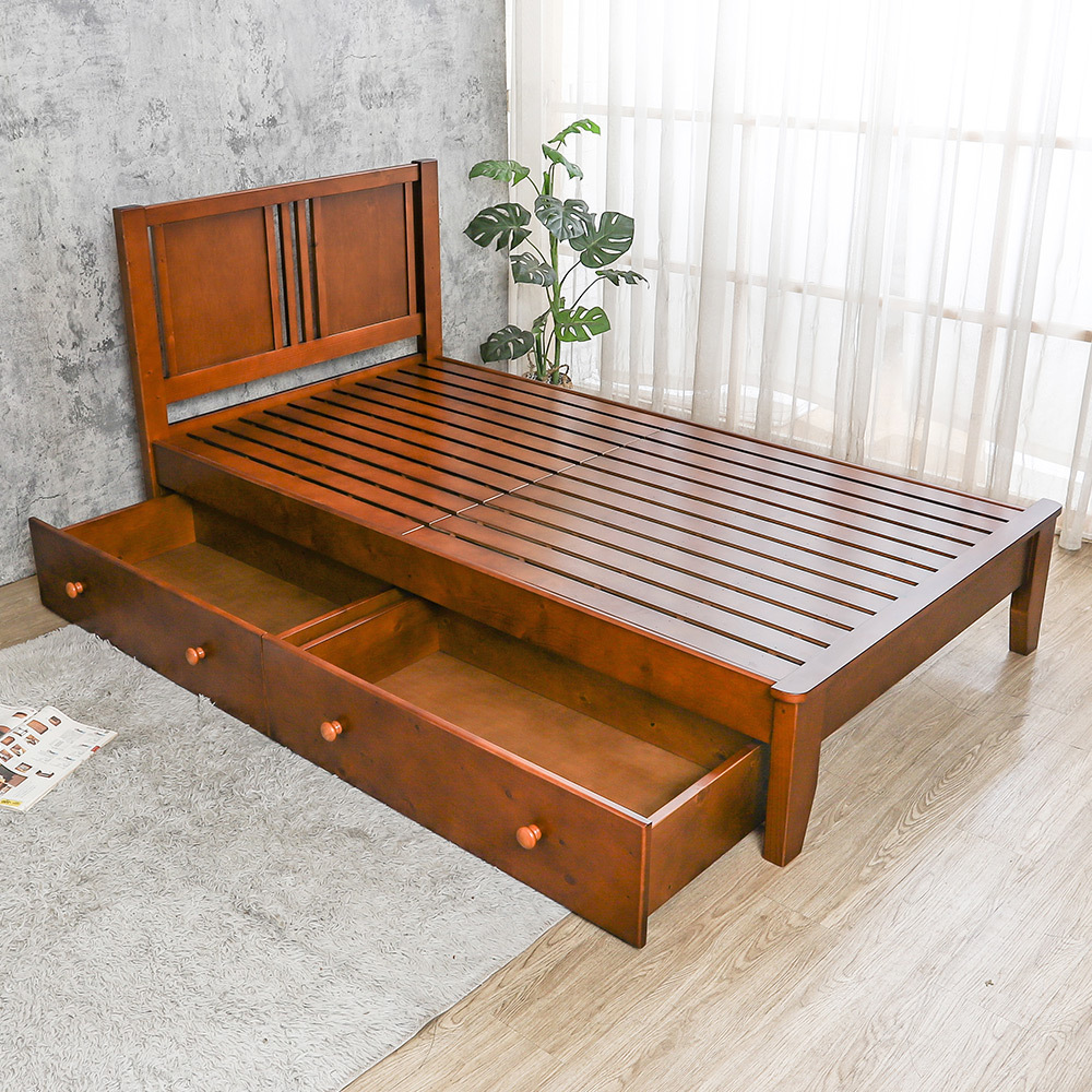 蒂琪3.5尺實木單人床架