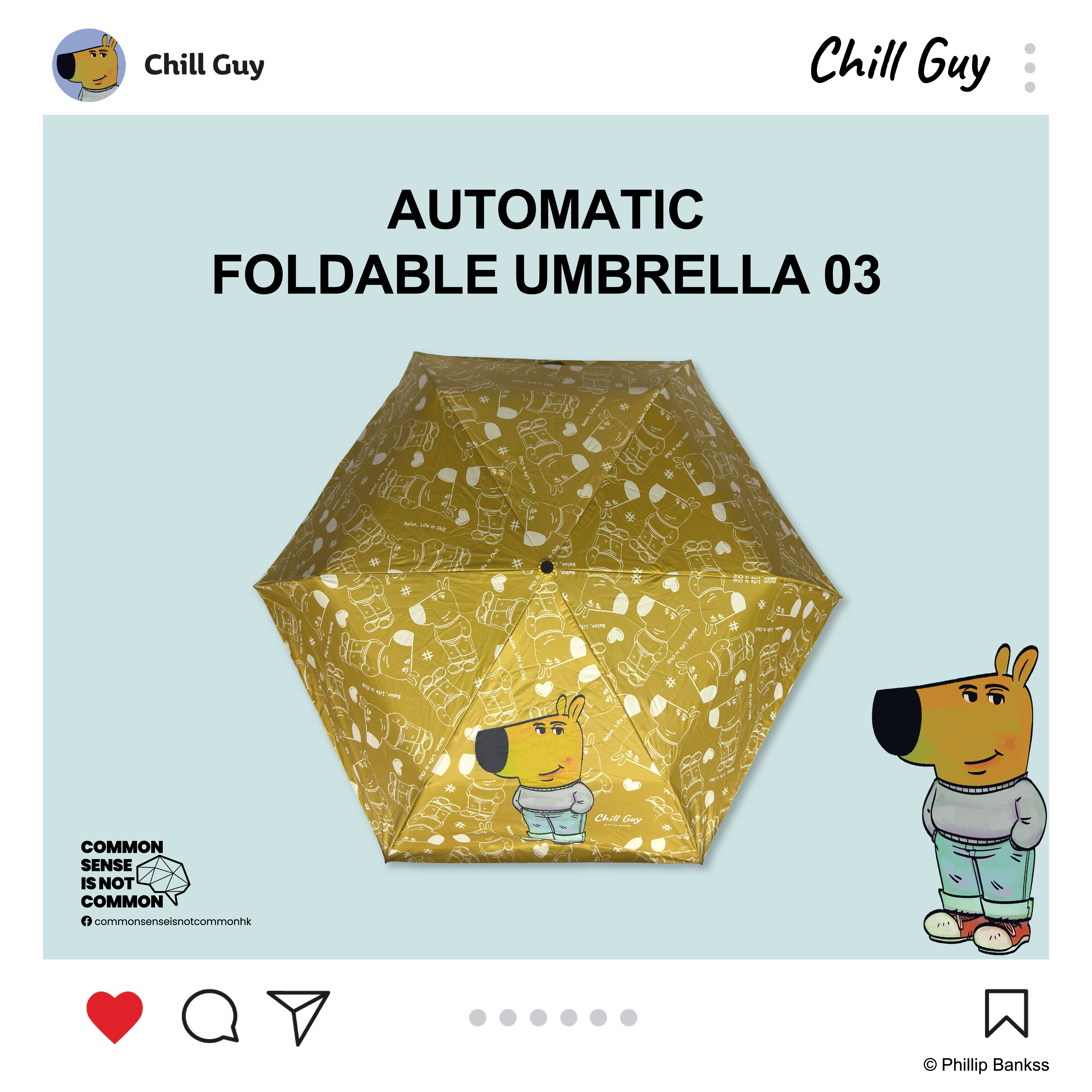 Chill Guy 半自動折疊雨傘 CG-Automatic Foldable Umbrella-03