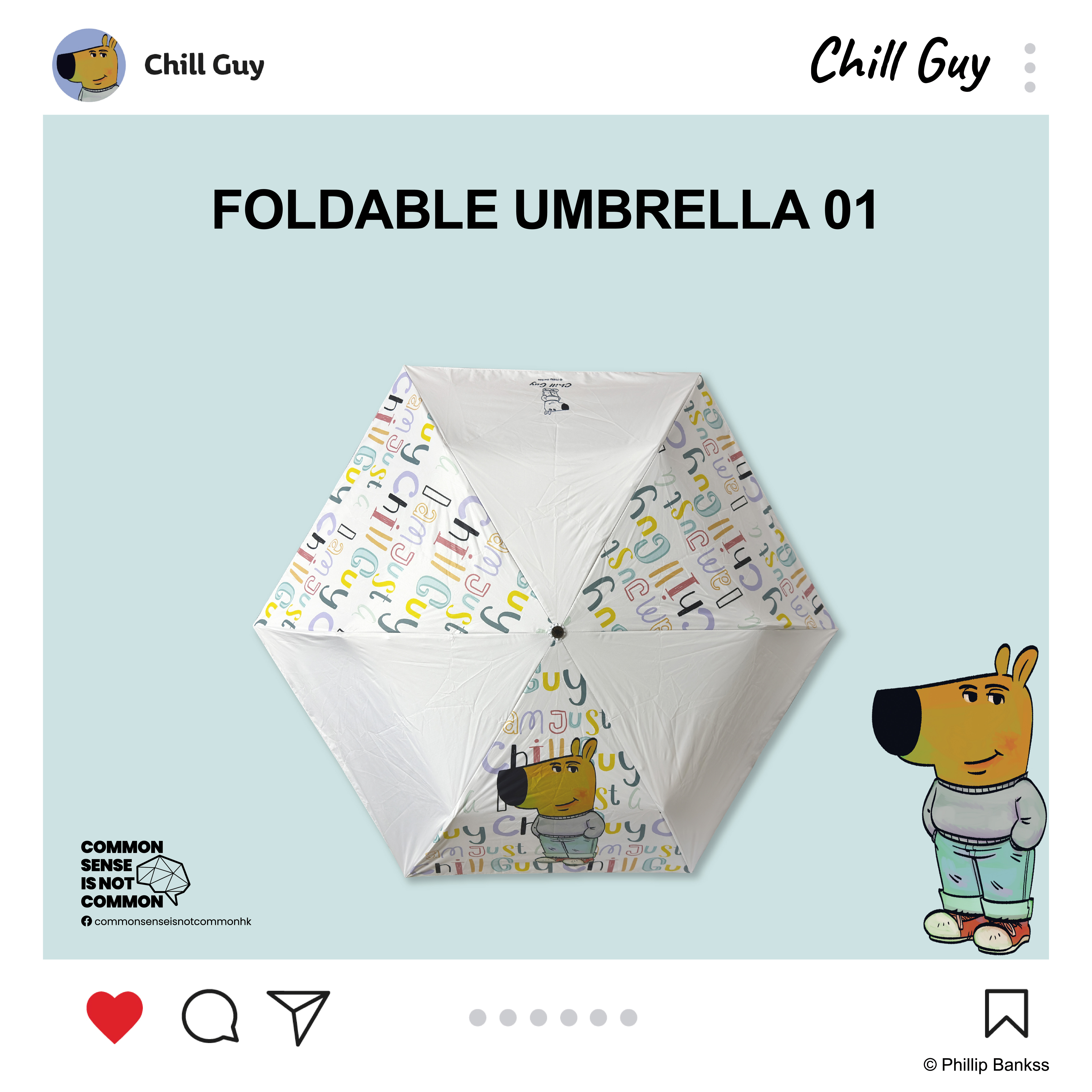 Chill Guy 摺疊雨傘 CG-Foldable Umbrella-01