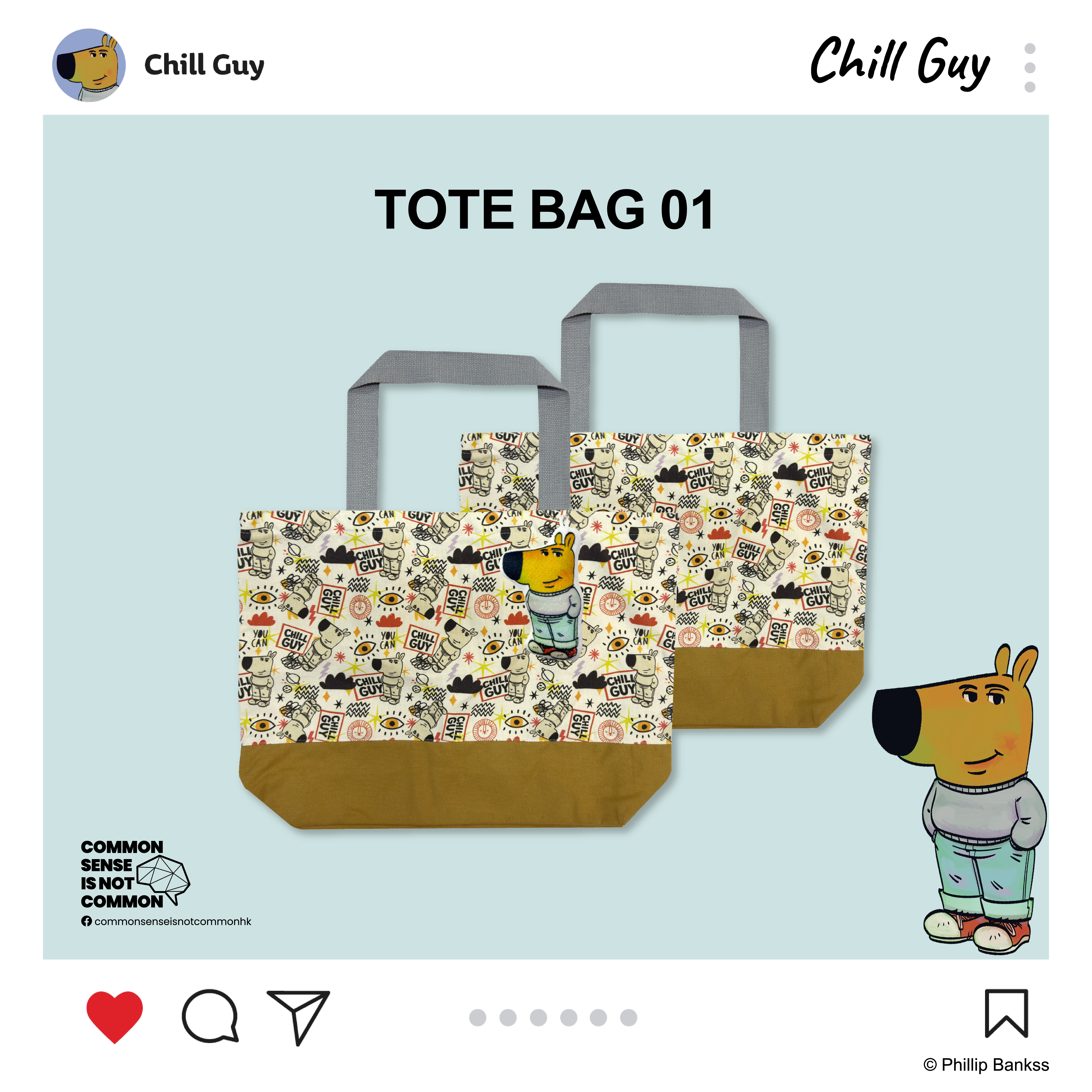 Chill Guy 環保袋 CG-Tote Bag-01