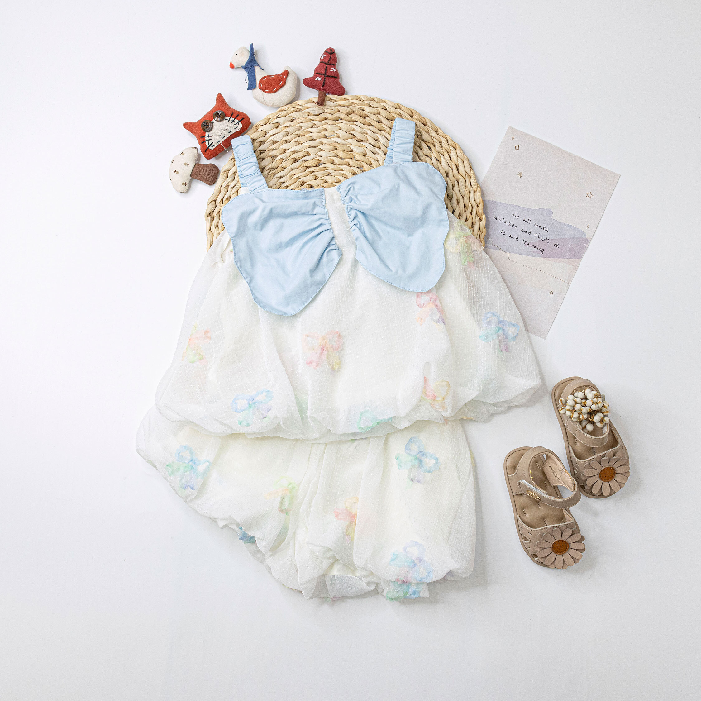 【H50564】清新渲染蝴蝶結套裝