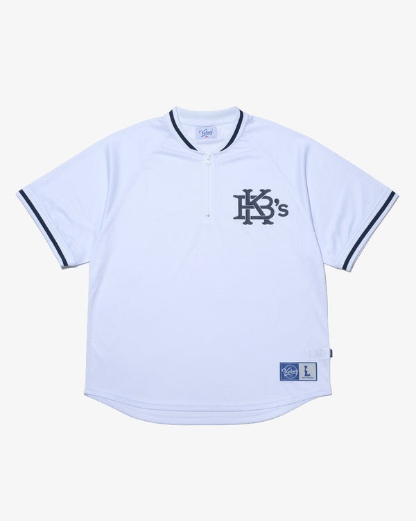 KEBOZ EFG MESH BASEBALL HALF ZIP JERSEY