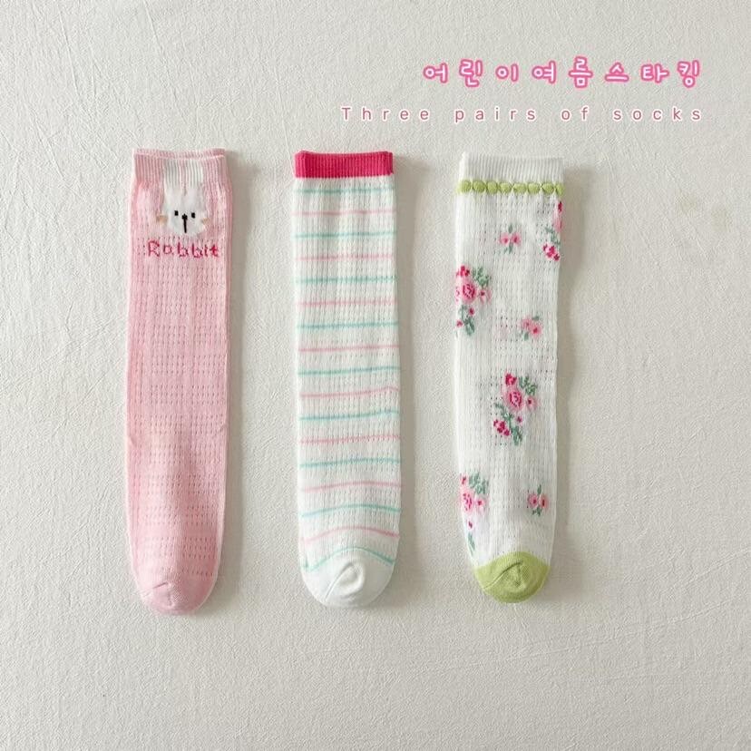 粉嫩跳跳兔小腿襪組