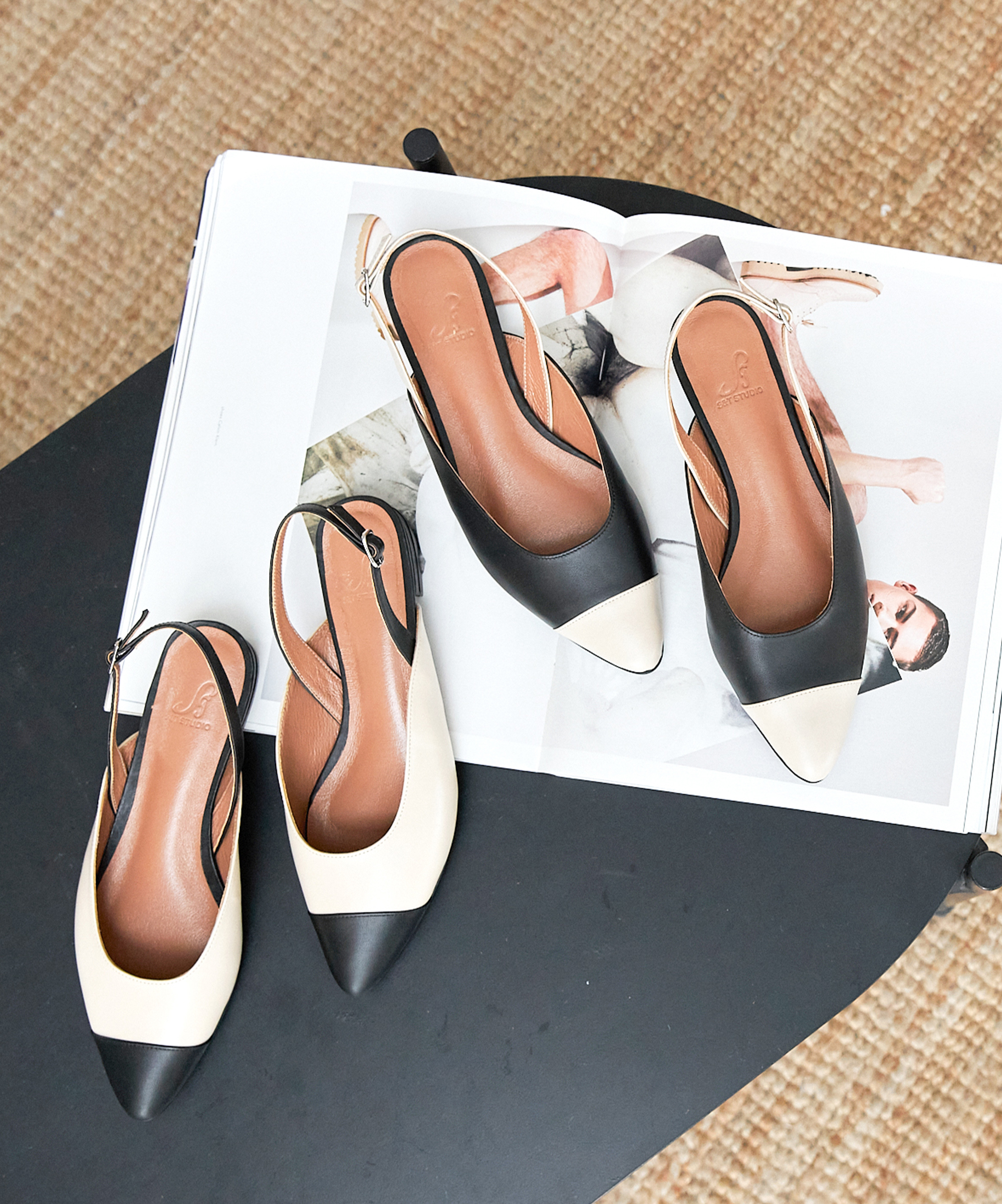 Diana 雙色拼接平底鞋(兩色) MIT款