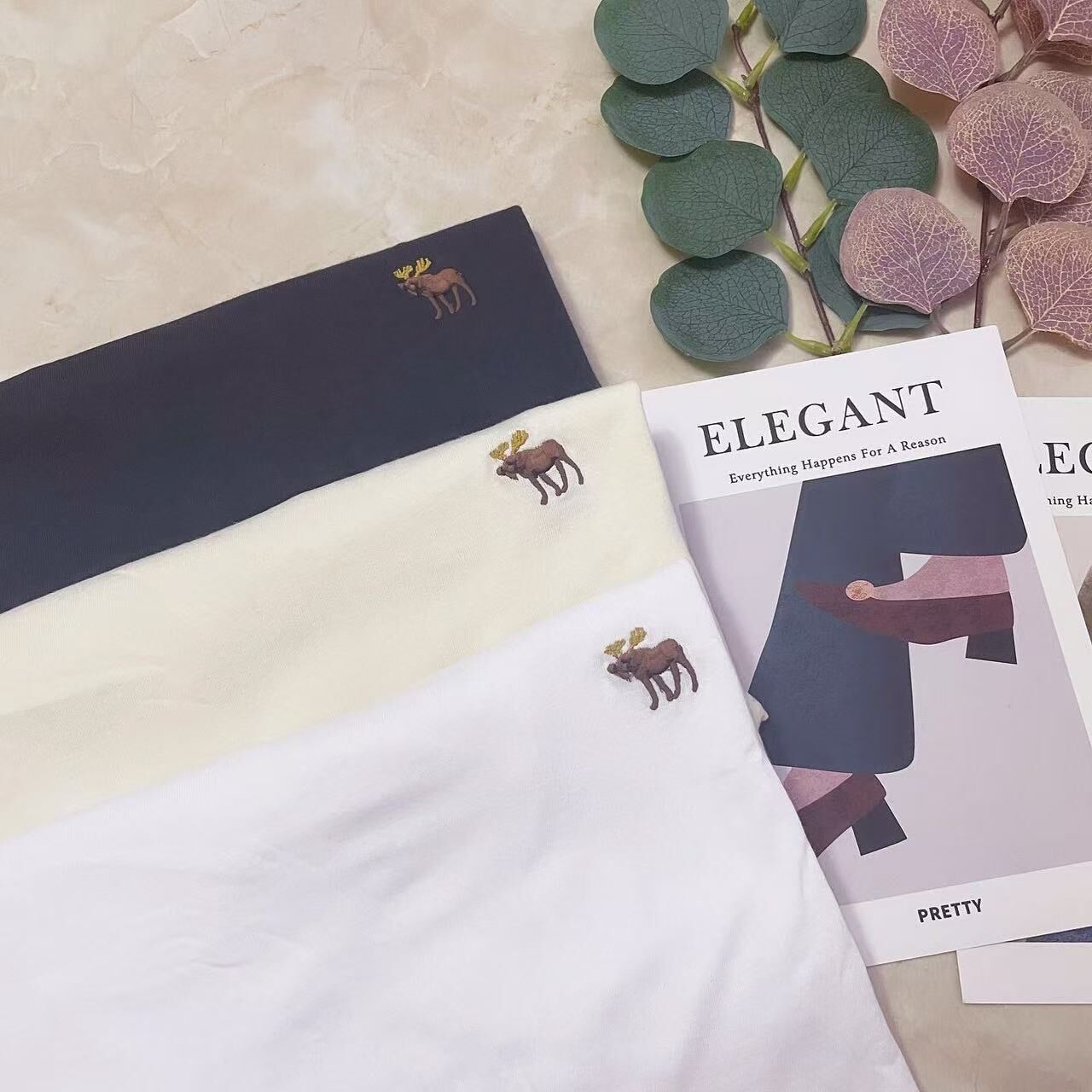 A & F 3PACK SMALL LOGO TEE 今季新色