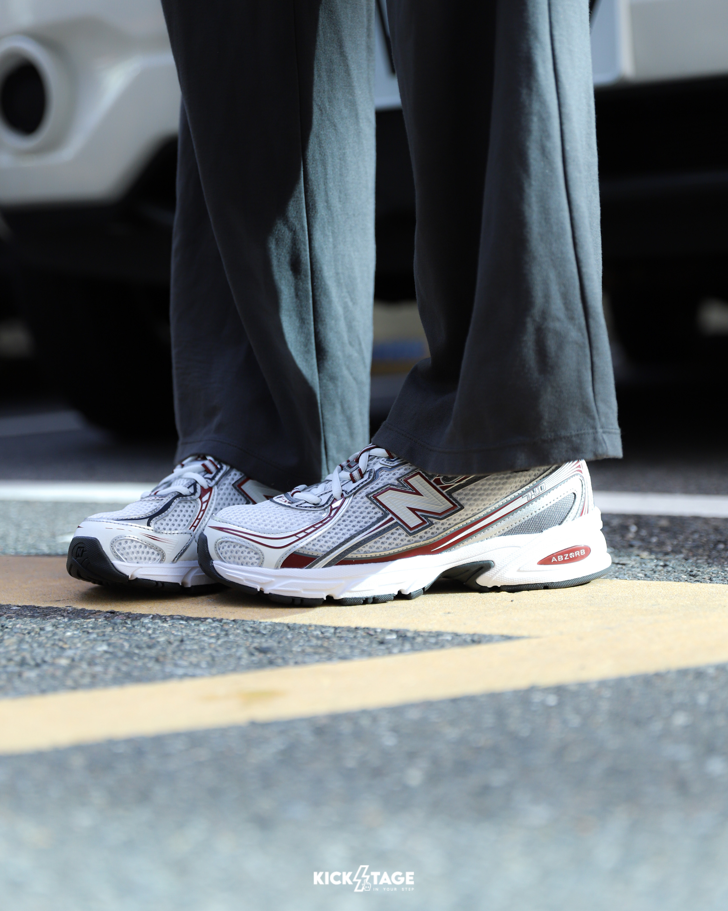 男女鞋 NEW BALANCE 740 銀紅 網布 透氣 復古 老爹鞋 休閒鞋【U740RD2】NB740