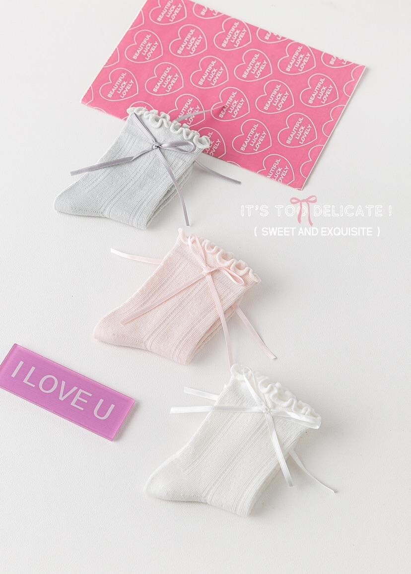 蝴蝶緞緞襪組