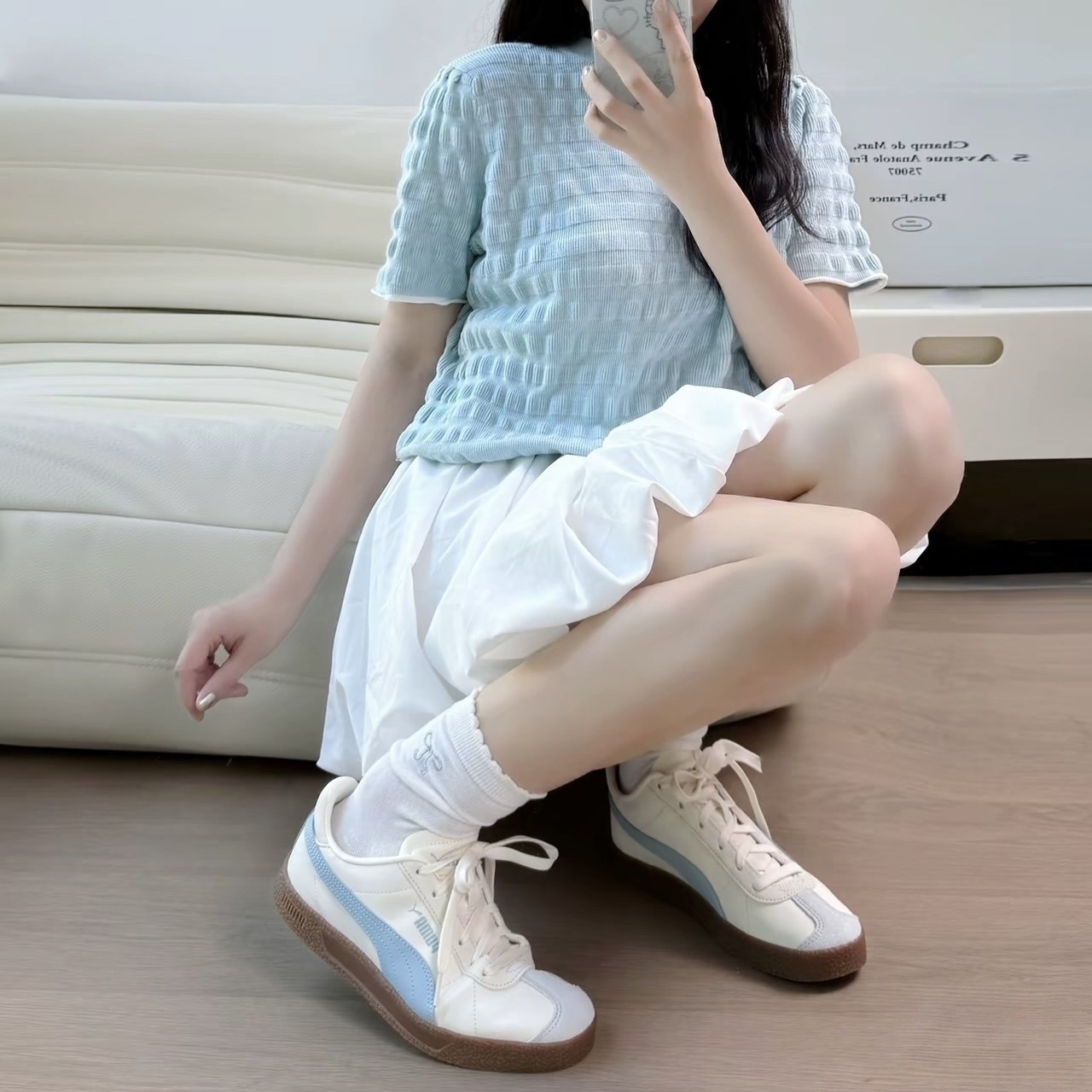 PUMA Club 海鹽奶蓋 冰藍 焦糖底 德訓鞋 寶寶藍 米白 板鞋 401515-06