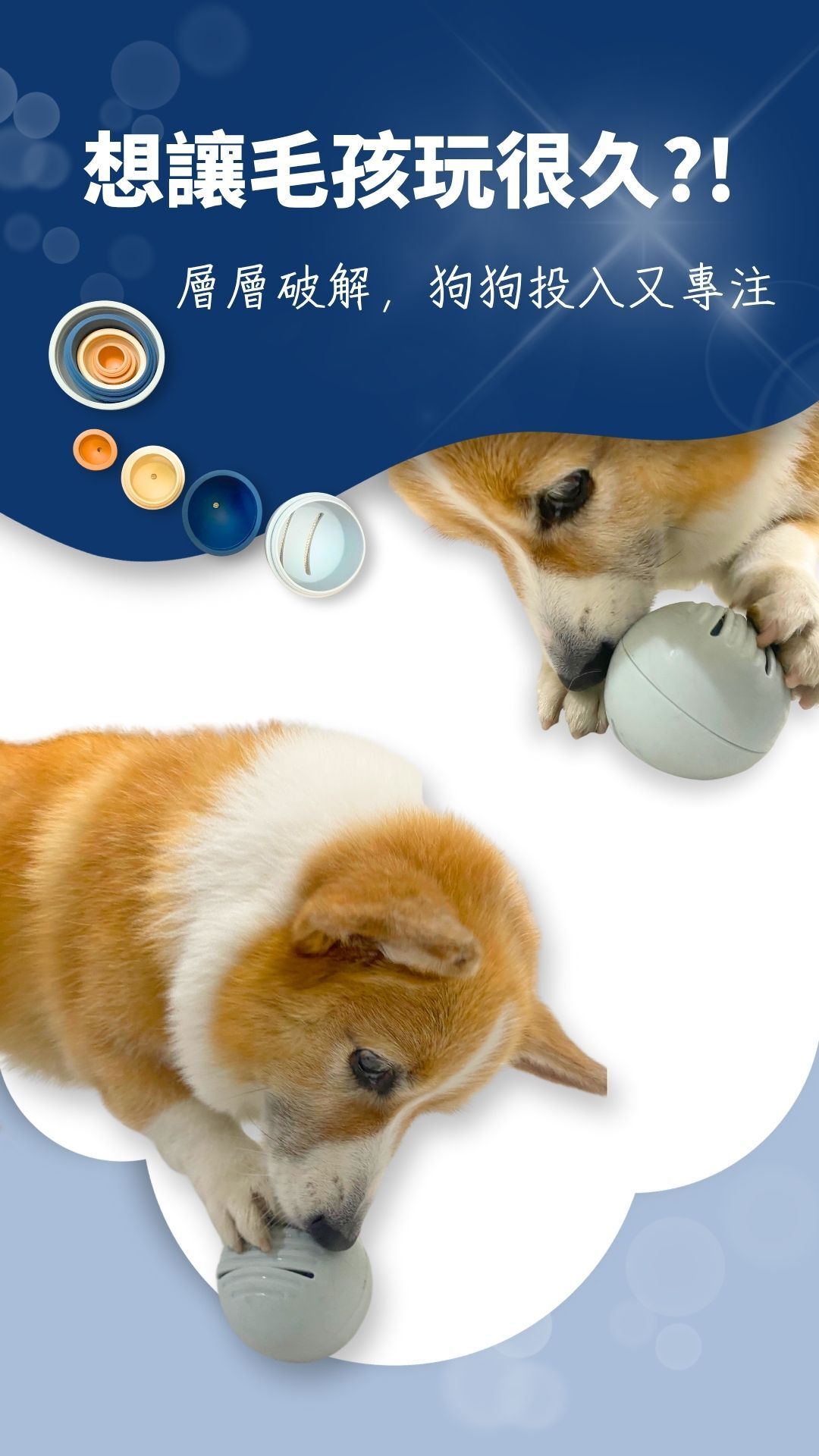 柯基犬玩銀河系多層藏食玩具