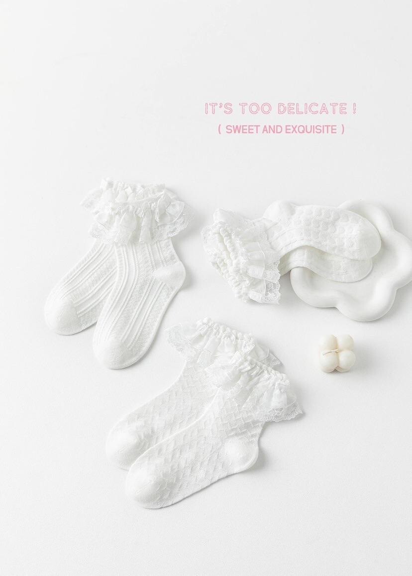 泡泡蕾絲公主襪組