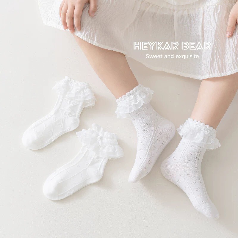 泡泡蕾絲公主襪組