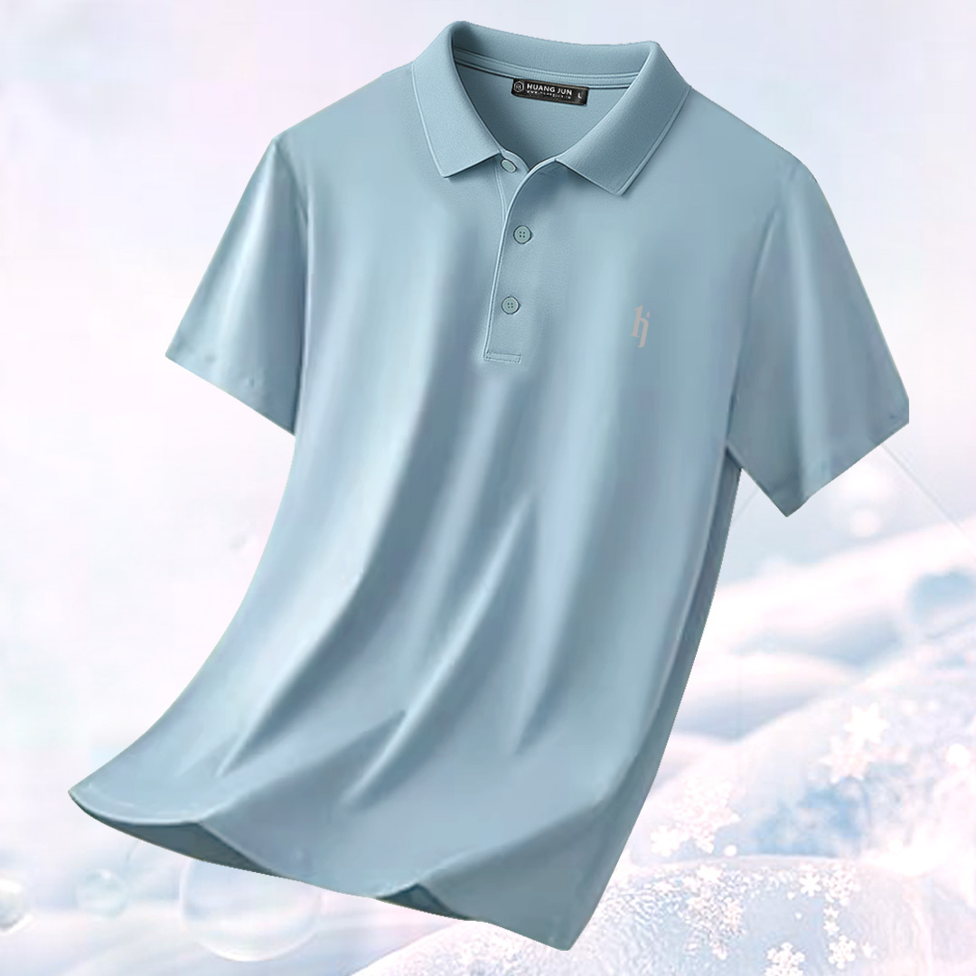 加大款-透沁涼感POLO衫-莫迪藍