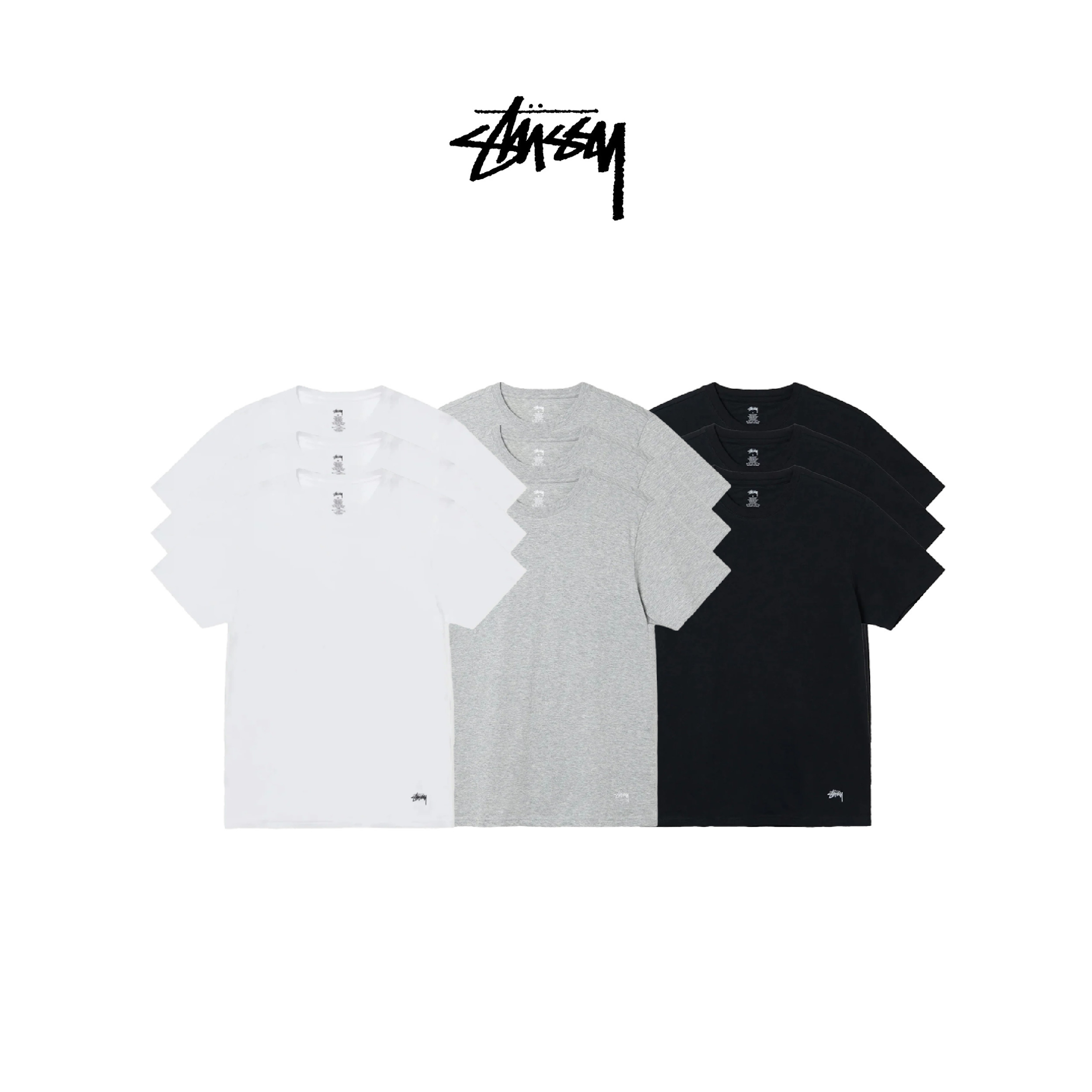 【代購】STUSSY UNDERSHIRTS 3 PACK 素踢三件組 4款