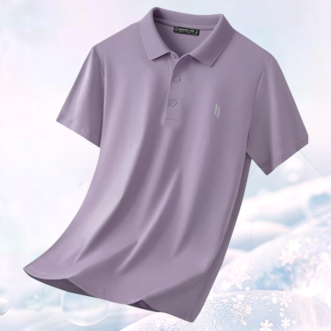 加大款-透沁涼感POLO衫-薰衣紫