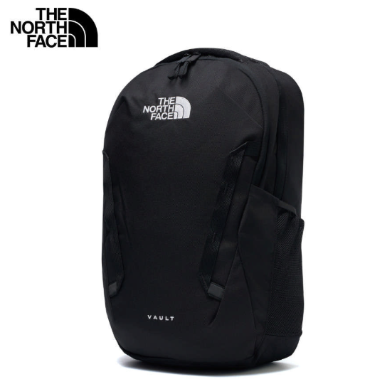 【The North Face 北面】黑色防潑水機能後背包｜男女通用多功能休閒通勤背 JUN25