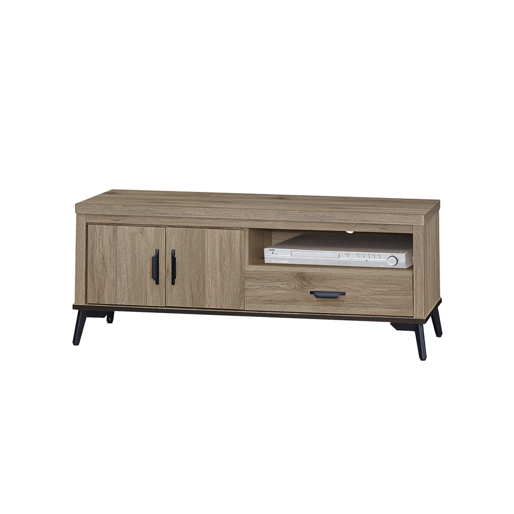 路菲4尺工業風二門單抽電視櫃/長櫃/視聽櫃