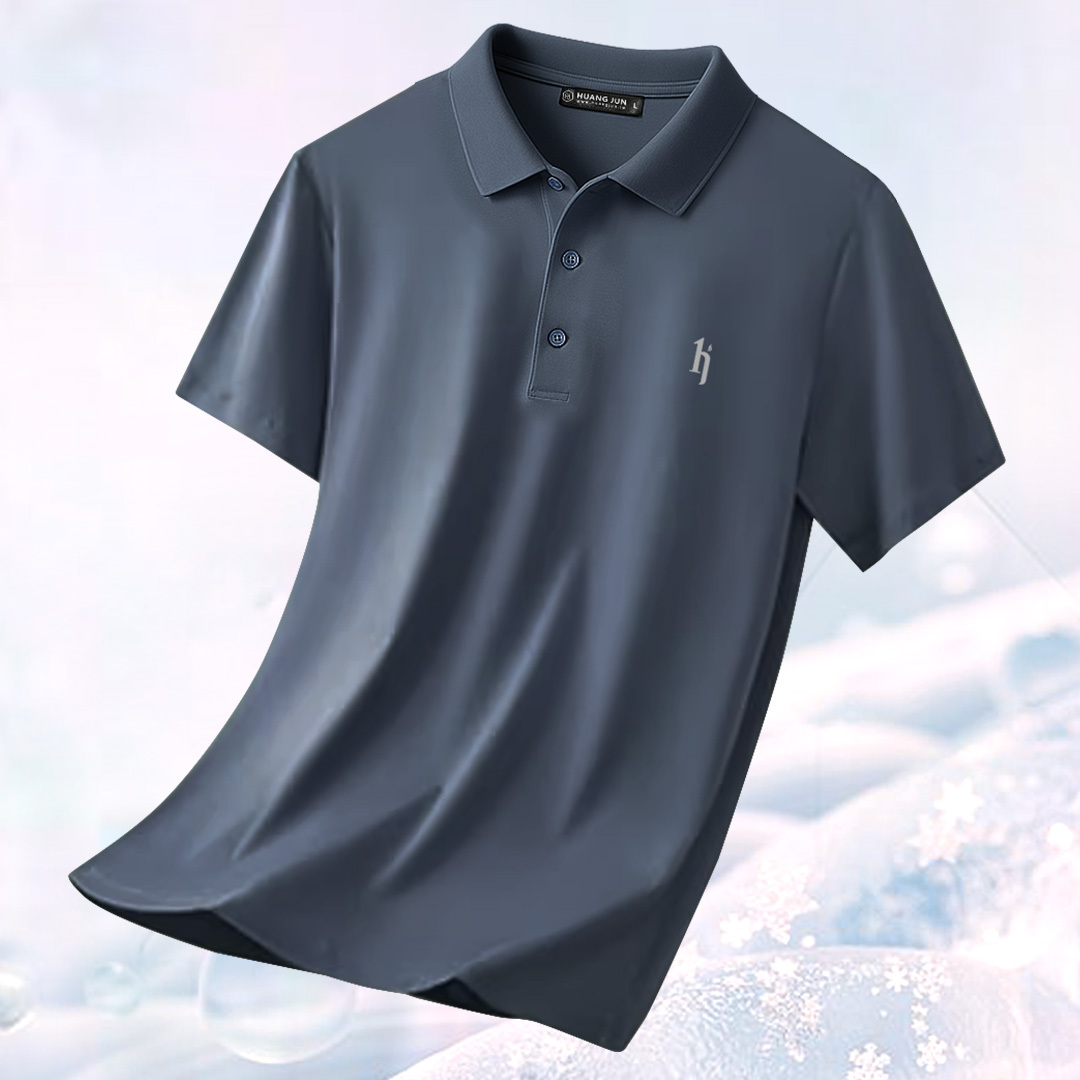 加大款-透沁涼感POLO衫-玄青