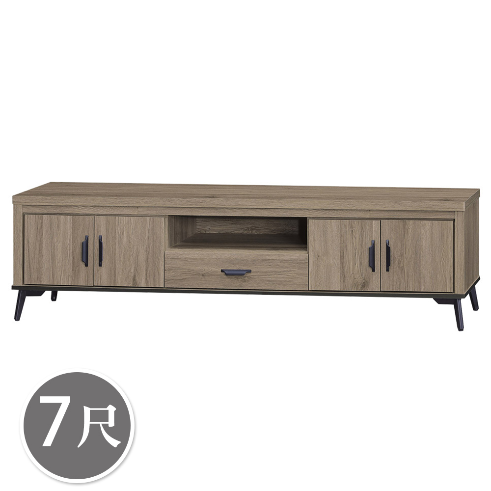 路菲7尺工業風四門單抽電視櫃/長櫃/視聽櫃