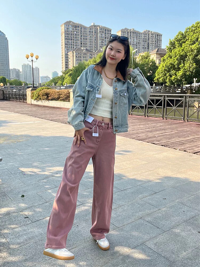 💋NEW柔軟中高腰垂墜感直筒褲-預購