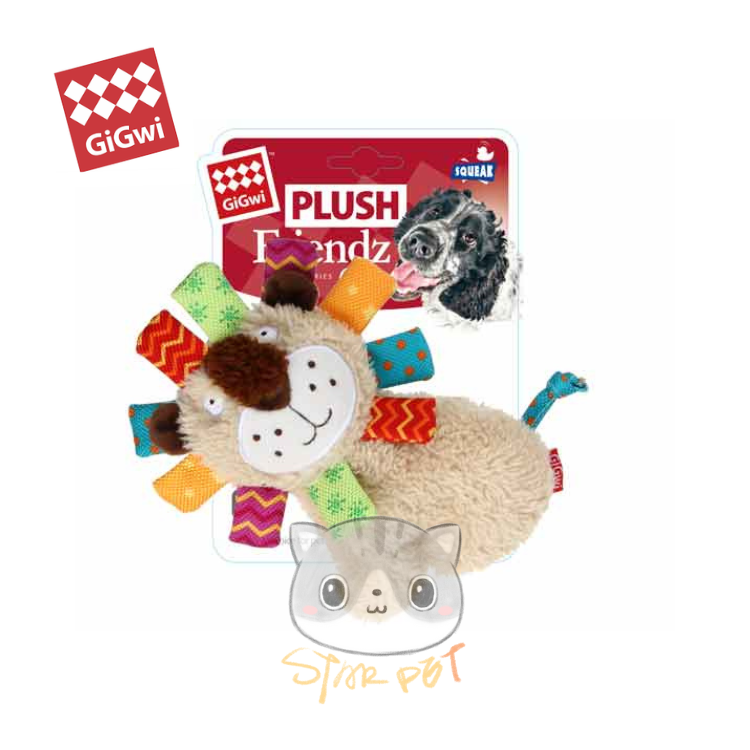 Gigwi Plush Friendz Series Lovely Lion Dog Toy
